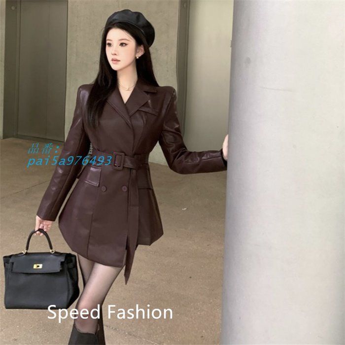 レザーワンピース アシンメトシャツワンピース きれいめ 通勤 30代 40代 上品 女性 着痩せ ファッション pai5a976493