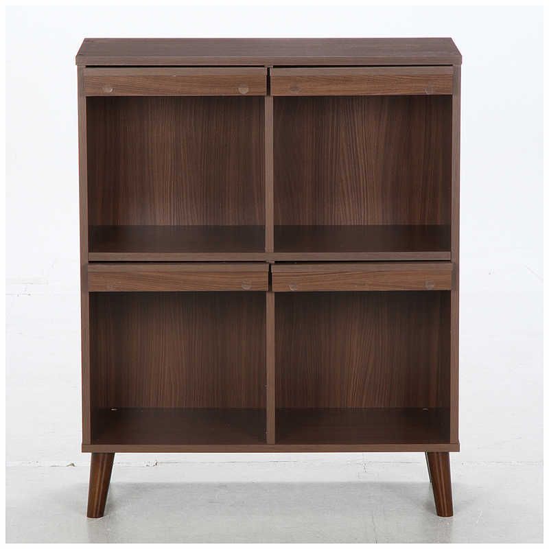 【新品・送料無料】ディスプレイラック　4マス　ブラウン 不二貿易 ディスプレイラック ４マス ブラウン ＤＰ８０８５ＢＲ