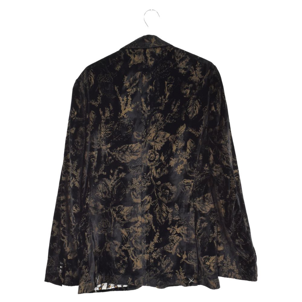ETRO (エトロ) ピークドラペル 裏地総柄 シルク混 サイドベンツ ベロア
