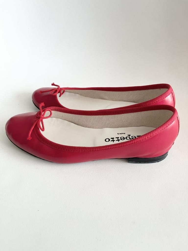 美品repetto レペット　フラットシューズ　赤　レッド　39 1/2 Repetto レペット バレエシューズ フラットシューズ レッド 36