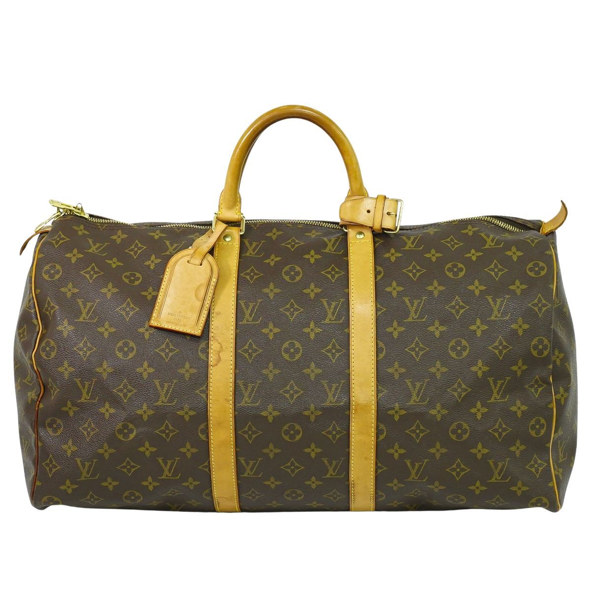 本物 ルイヴィトン LOUIS VUITTON LV キーポル 50 モノグラム ボストンバッグ ハンドバッグ ブラウン M41426 ビトン バッグ フォロー割