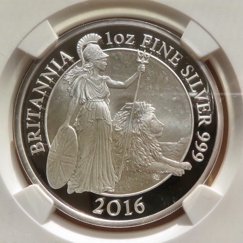 1月から値上げ】2016年 ブリタニア PF70UC 銀貨 2ポンド イギリス