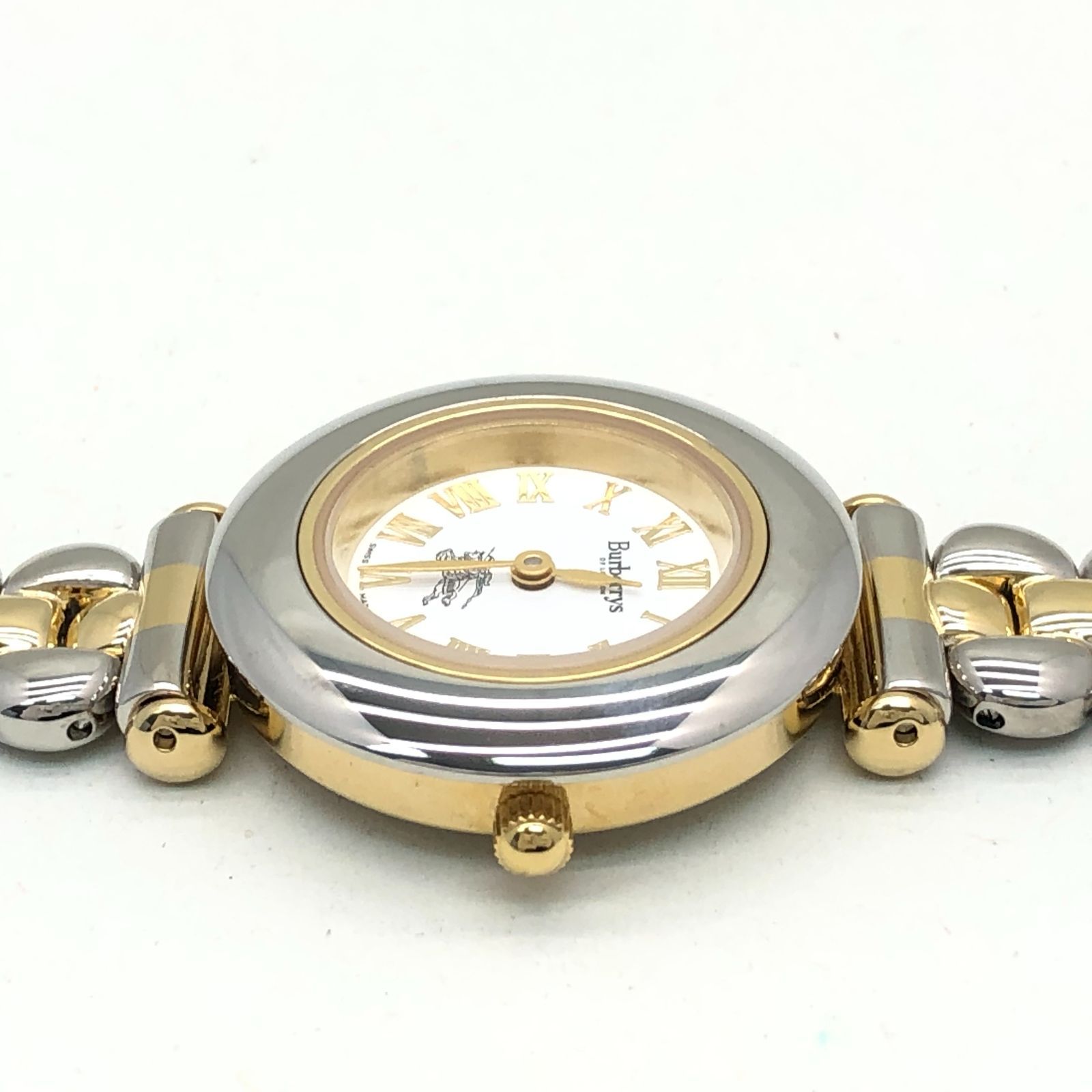 稼動品　Burberrys バーバリー　コンビカラー　デイリー使い　腕時計 バーバリー ロンドン 9100L レディース 腕時計 コンビカラー