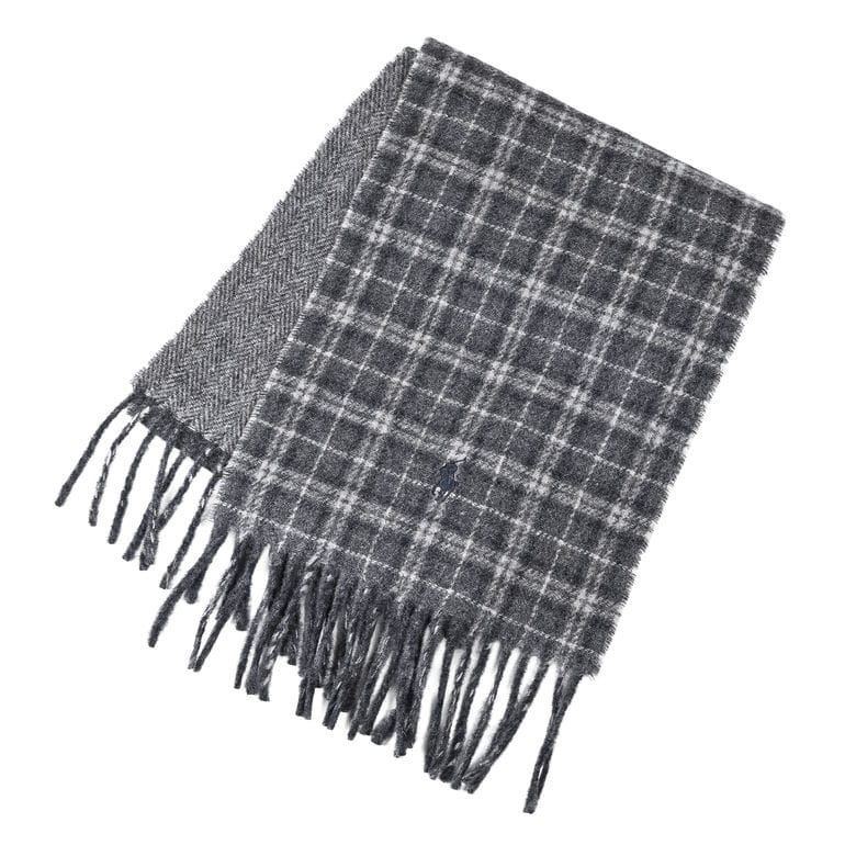 ポロ ラルフローレン POLO RALPH LAUREN マフラー リバーシブル チェック柄 メンズ レディース 男女兼用 グレーチェック PC0945 037