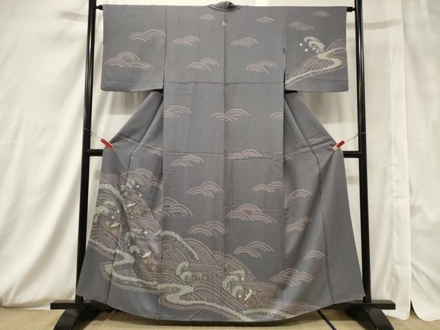 平和屋着物○訪問着 雲重ね草花文 暈し染め 金彩 正絹 逸品