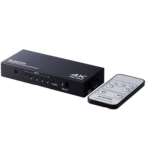 エレコム HDMI切替器 5ポート DH-SW4KP51BK