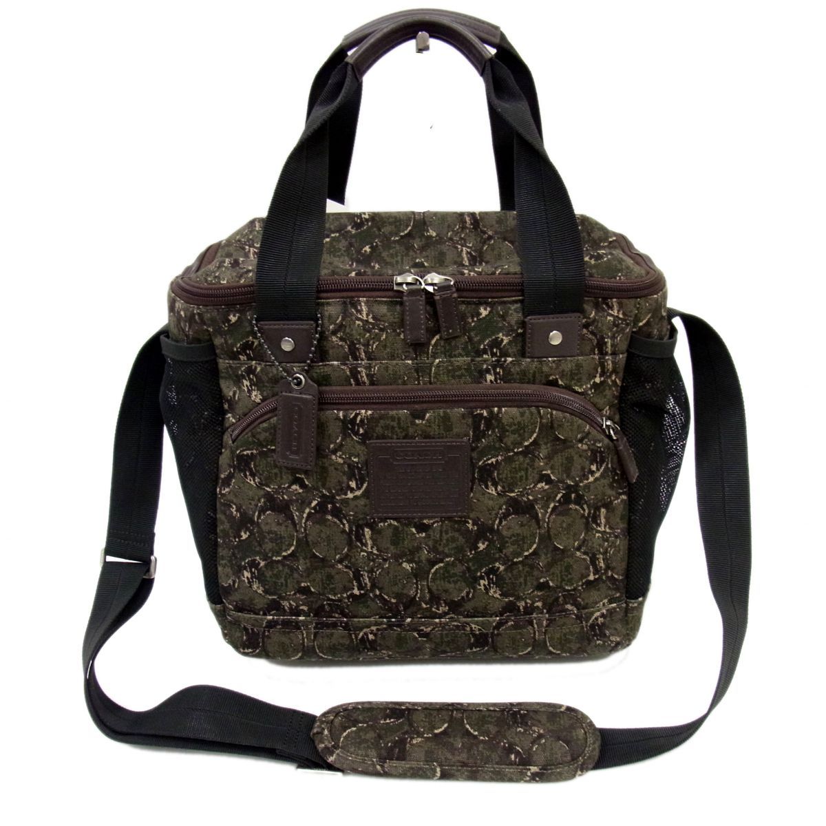COACH F61719 2way 保冷バッグ ランチバッグ カモフラ|シグネチャー キャンバス コーチ アウトドア キャンプ フェス スポーツ