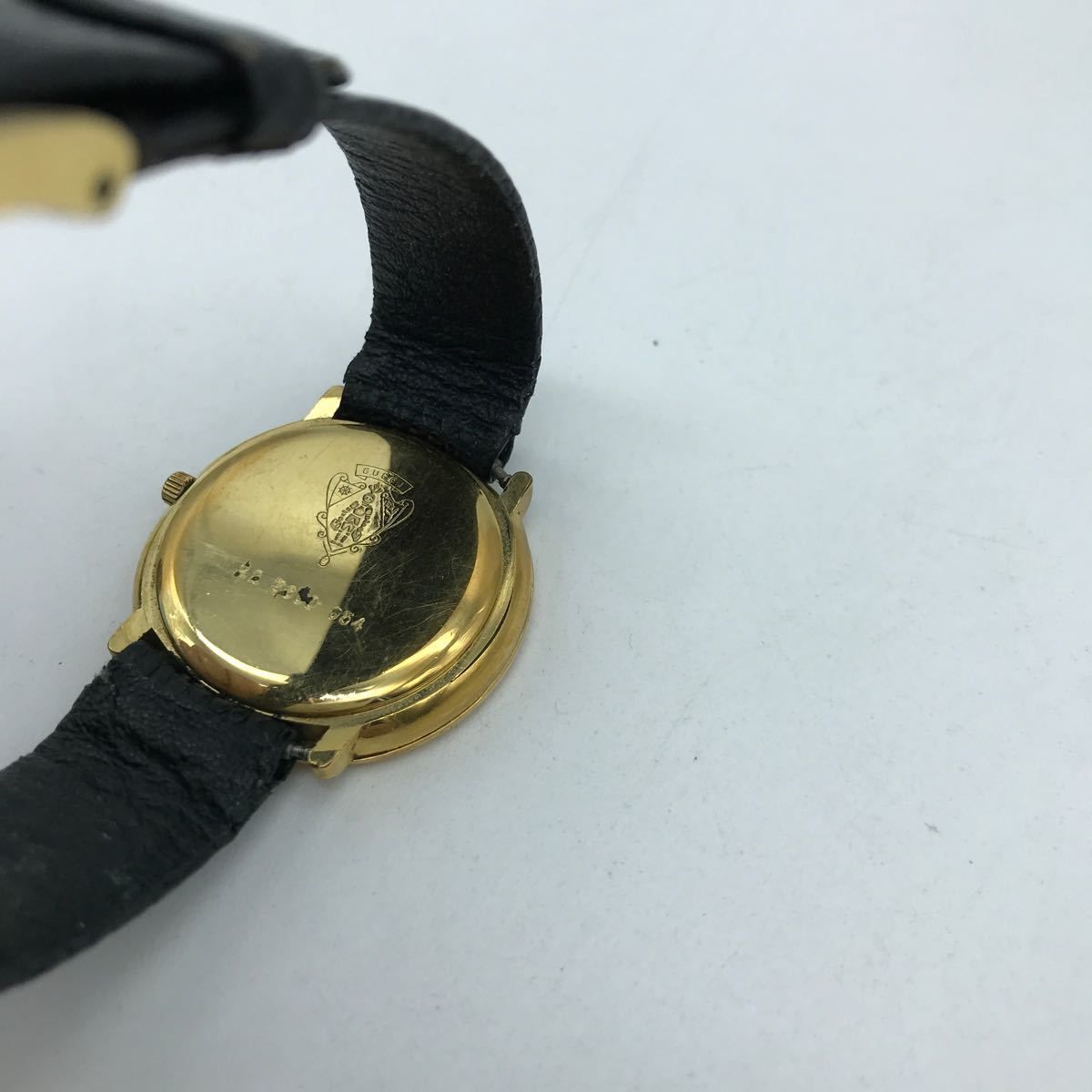 GUCCI グッチ GGロゴ 3600 クォーツ 腕時計 ゴールド文字盤 動作