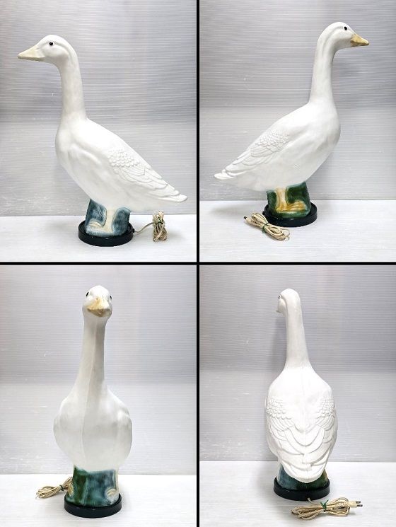 中古現状品】 アヒル ライト 照明 ランプ フロアライト 置物