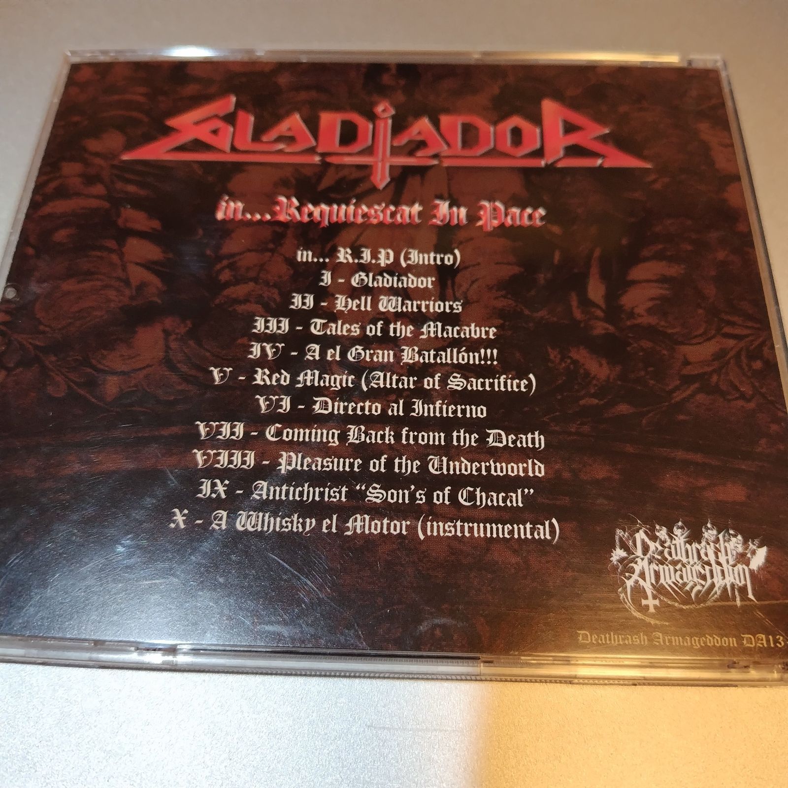 GLADIADOR「IN...REQUIESCAT IN PACE」輸入盤中古CD　スラッシュメタル