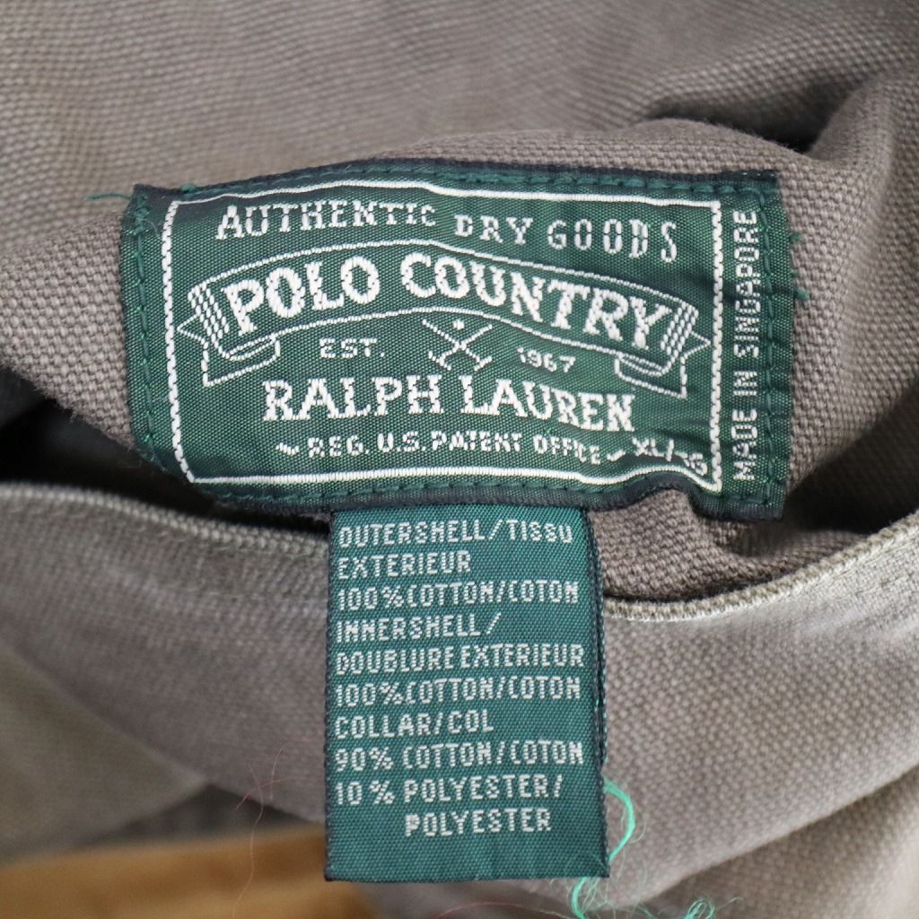 80年代 POLO COUNTRY ポロカントリー ハンティングジャケット  ワーク   リバーシブル オリーブ (メンズ  XL相当)   N7398
