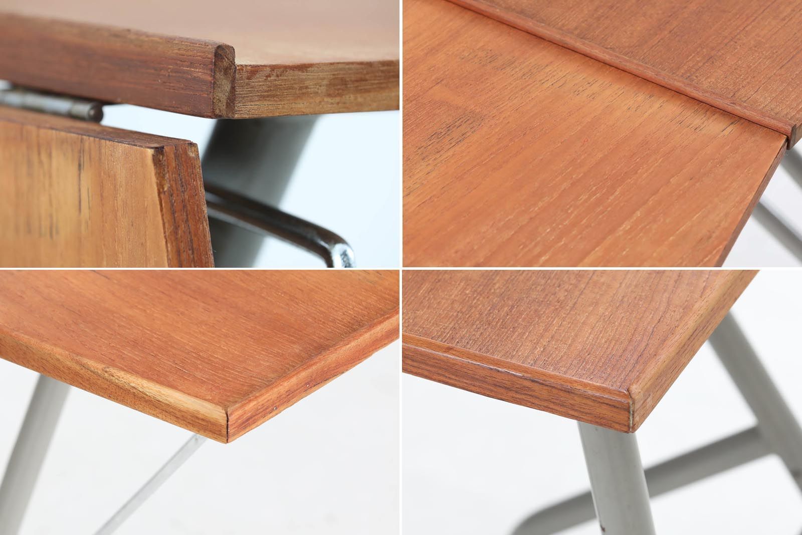日本謹製デンマーク製　サイドテーブル/ラップトップテーブル　キャスター付　チーク材　北欧家具ビンテージ サイドテーブル