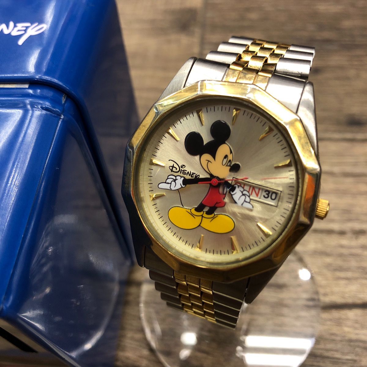 ミッキーマウス 腕時計 12角 ディズニー ウォッチ アナログ ケース付き