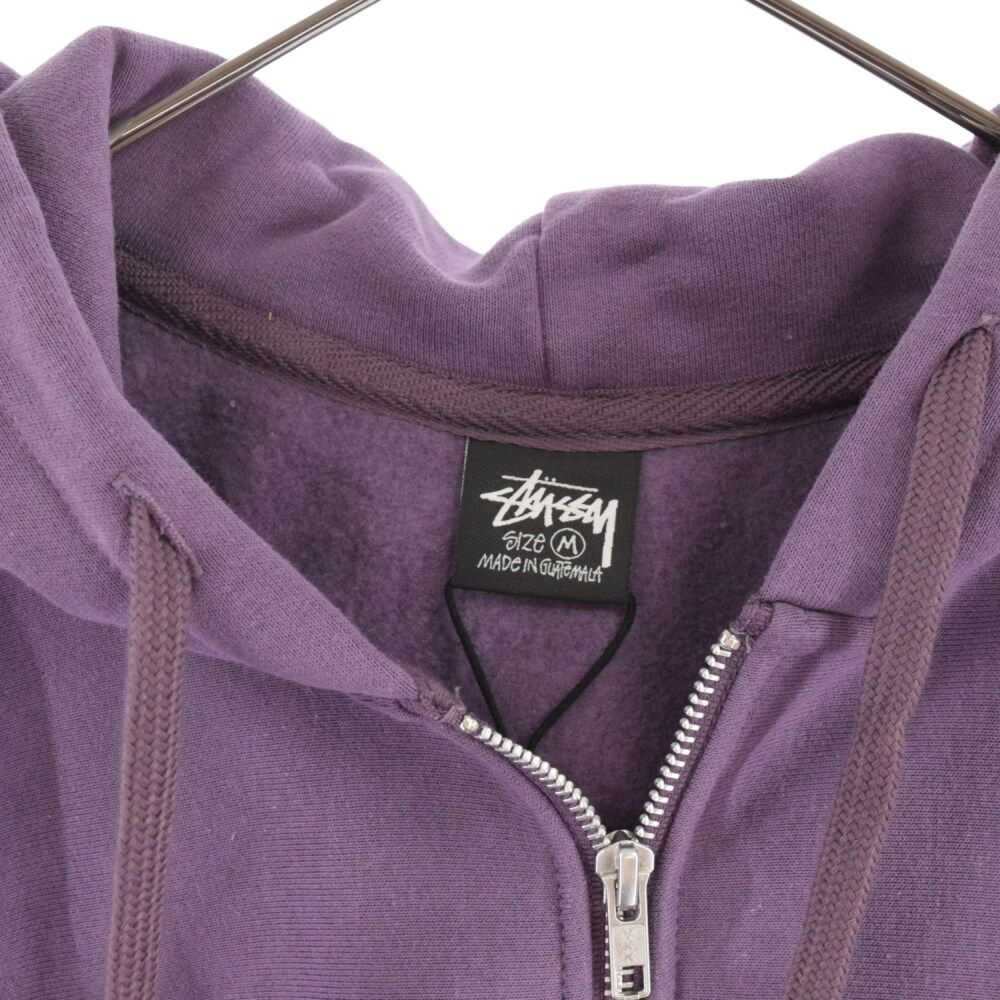 STUSSY ステューシー WORLD TOUR ZIP HOOD Grape ワールドツアーロゴジップアップパーカー パープル 3973792