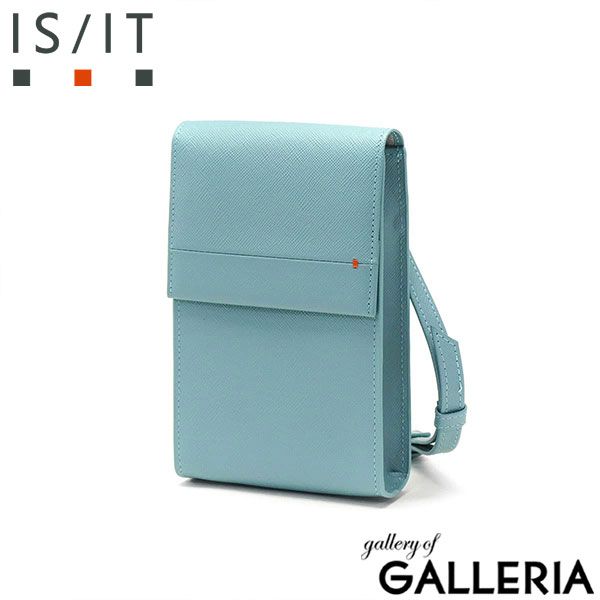 イズイット ショルダーバッグ IS/IT カラーパレット レザースマホショルダー ミニショルダー 本革 軽量 3WAY メンズ レディース 976111 ブルー
