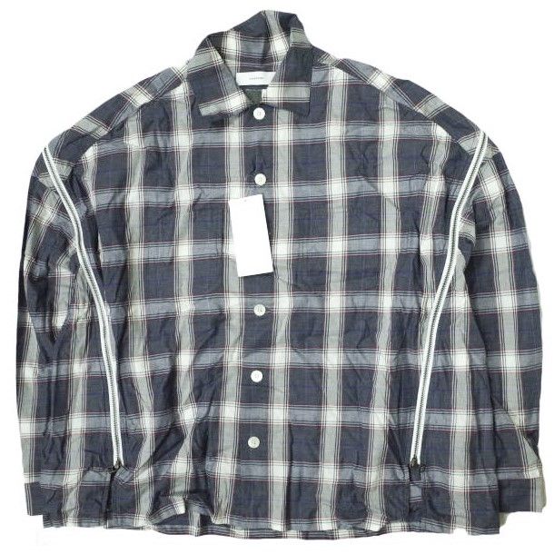 FACETASM ファセッタズム 23SS 日本製 ZIPPED CHECK SHIRT ジップ 