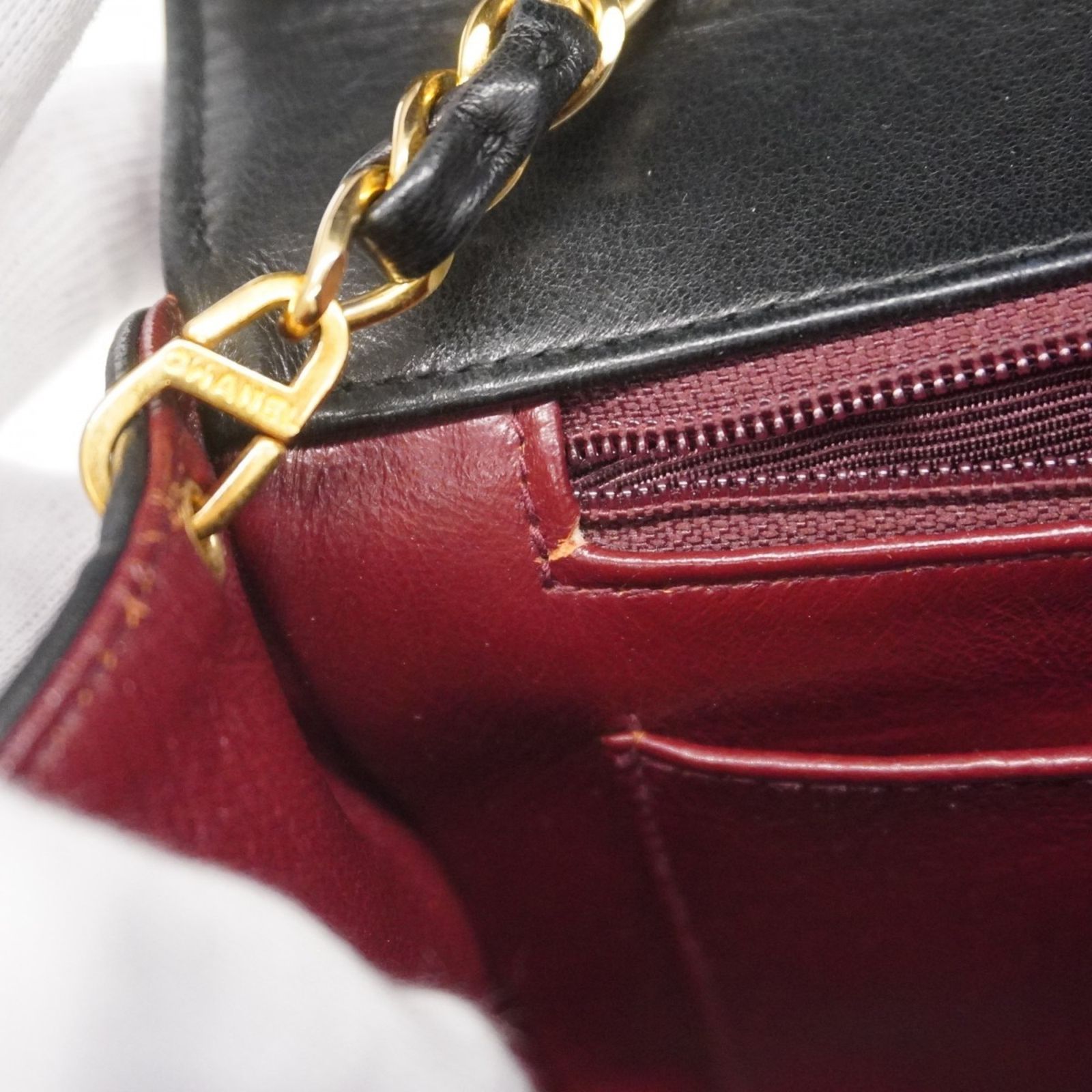 シャネル Chanel シャネル ショルダーバッグ マトラッセ チェーンショルダー ダイアナ ラムスキン ブラック レディース DECORATOM_COM_BR