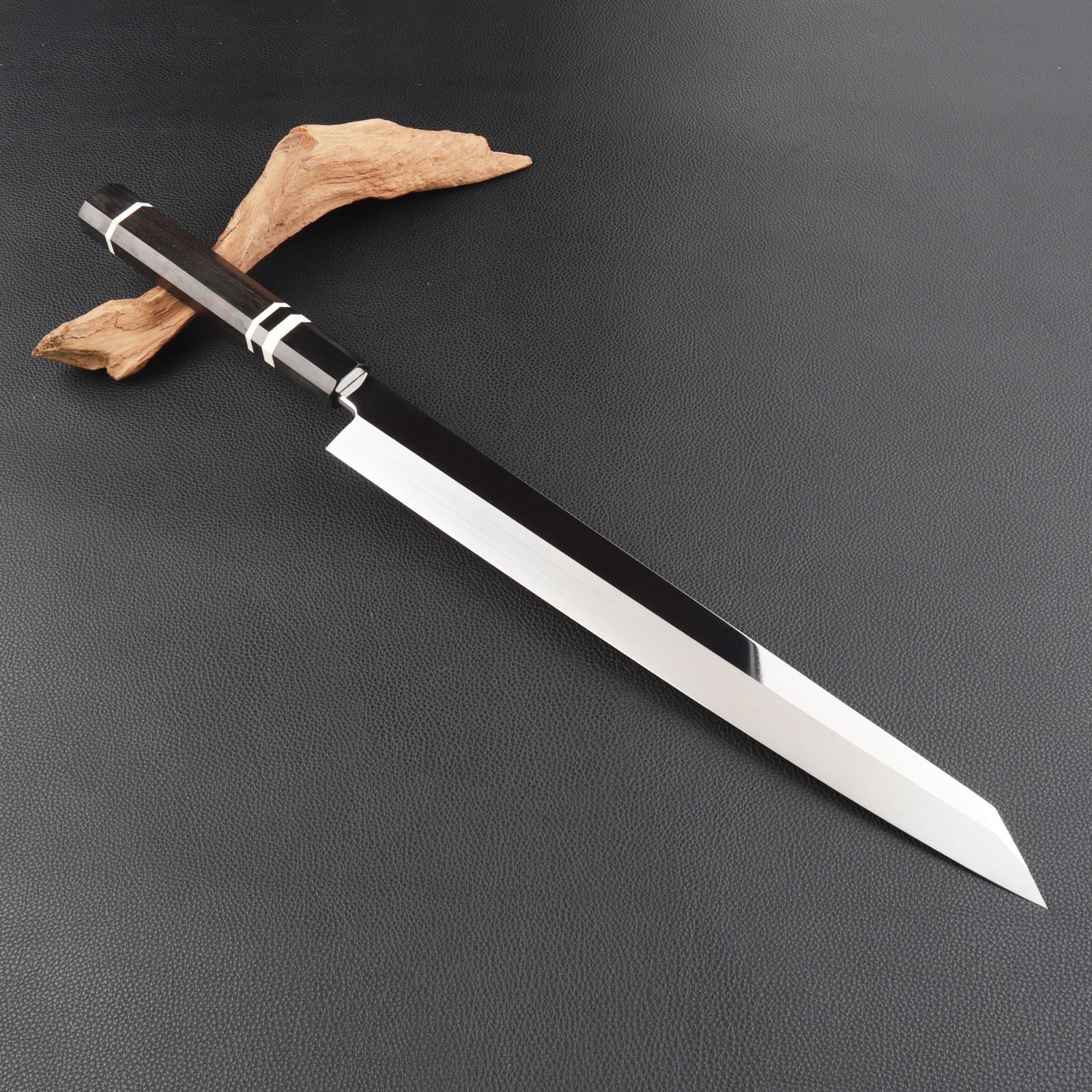 【未使用品】　柳刃包丁　刺身包丁　刃渡300mm 切付柳刃包丁 刺身包丁 尺（刃渡り300mm）通常鏡面仕上げ 本刃付け