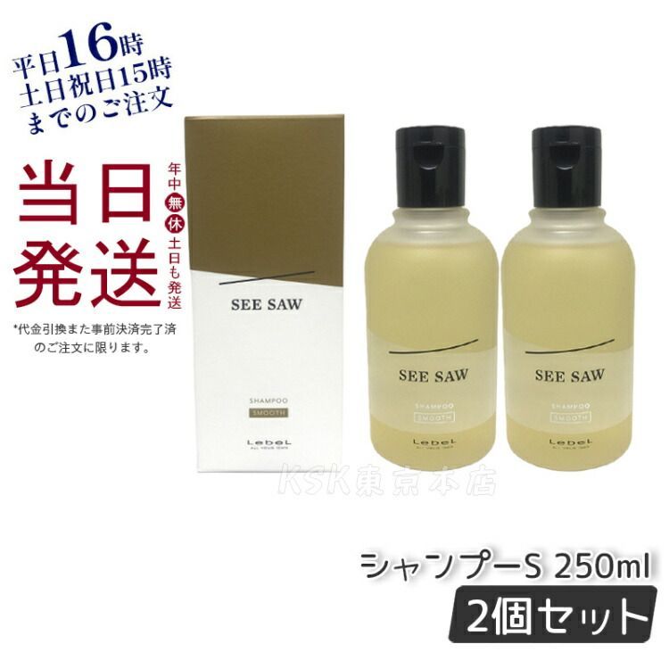 2個セット】ルベル シーソー ヘア＆スキャルプシャンプーS 250ml LEBEL