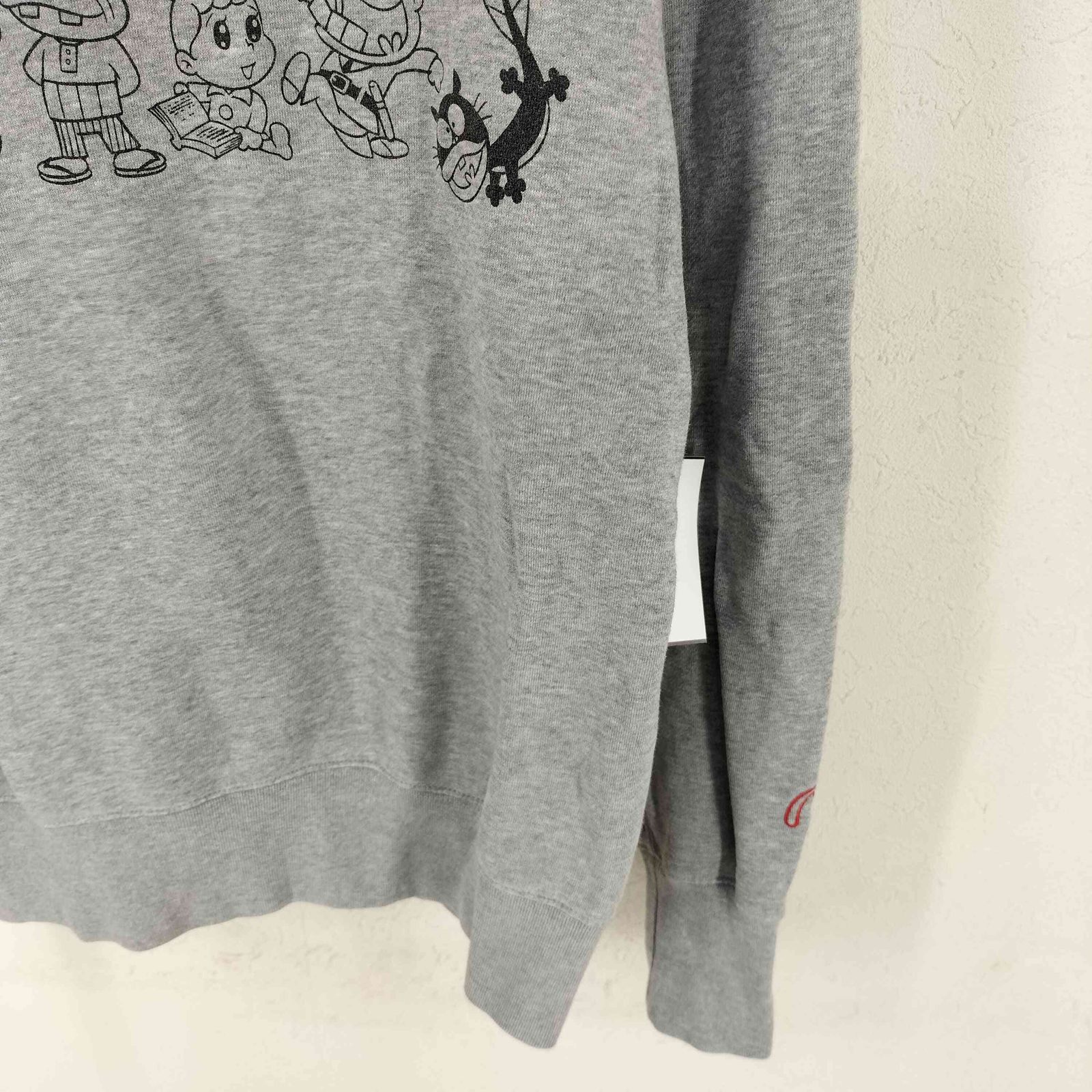 【超希少】 EVISU スウェット ビッグ カモメ 両面V はめ込み ガゼット エヴィス EVISU カモメ 両V キャラクタープリント クルーネック