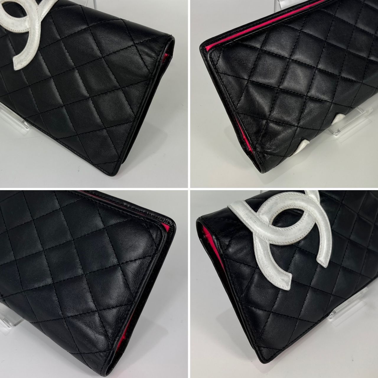 ☆良品☆ CHANEL シャネル カンボンライン マトラッセ ブラック ピンク 