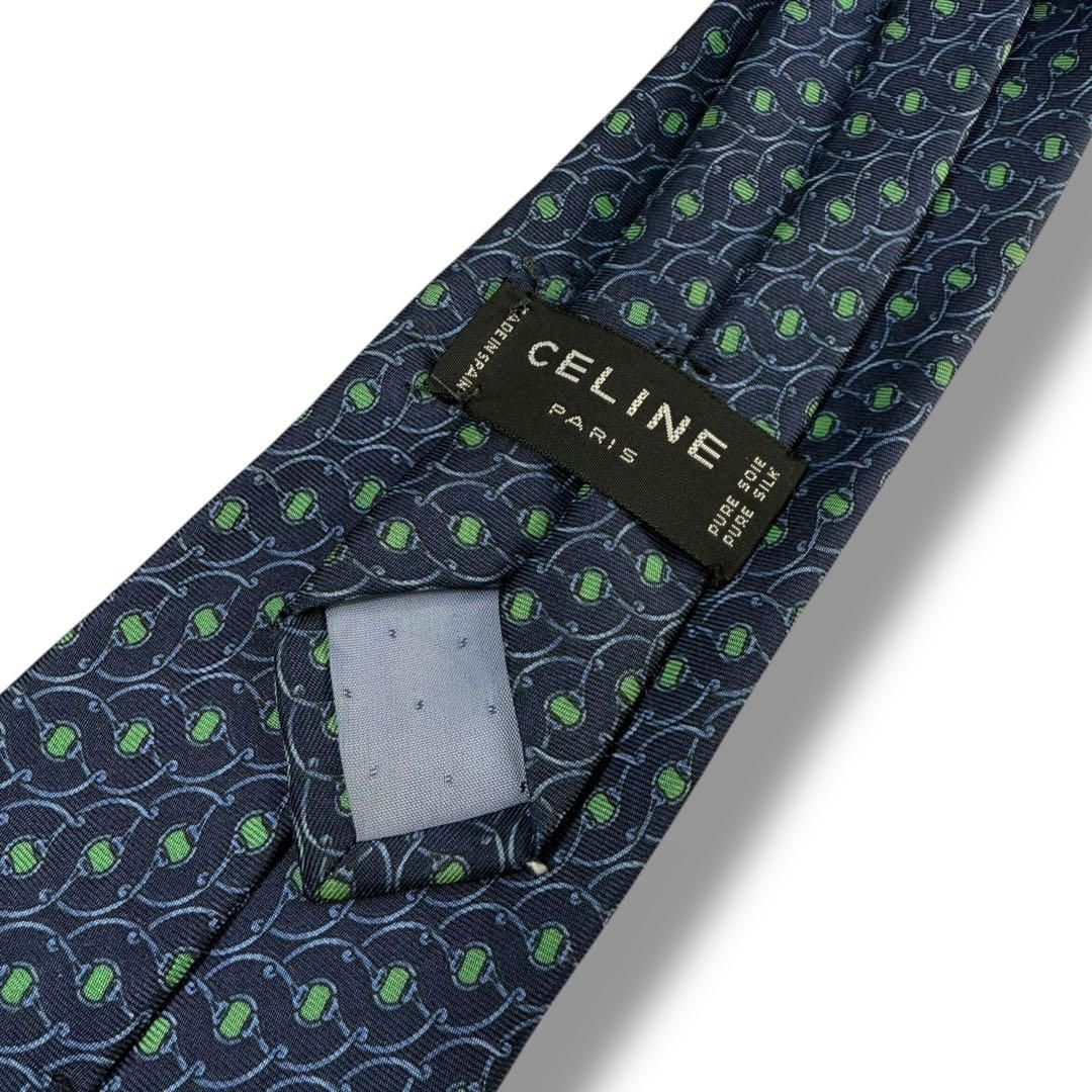 限定】CELINE セリーヌ ダービータイ ハイブランド シルク ネクタイ 総 