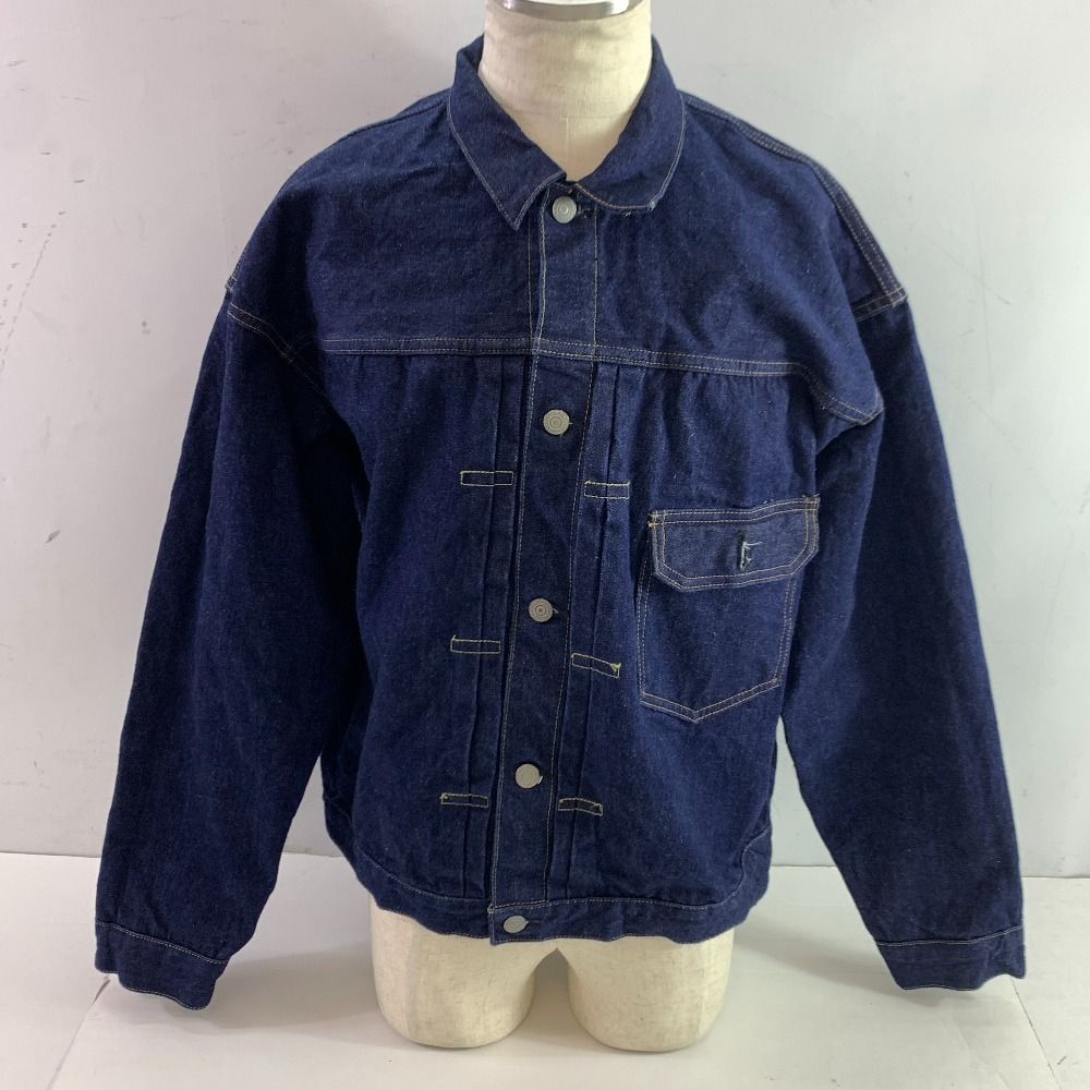 04w3271▽※【中古】orSlow オアスロウ Pleated Front Blouse デニム 