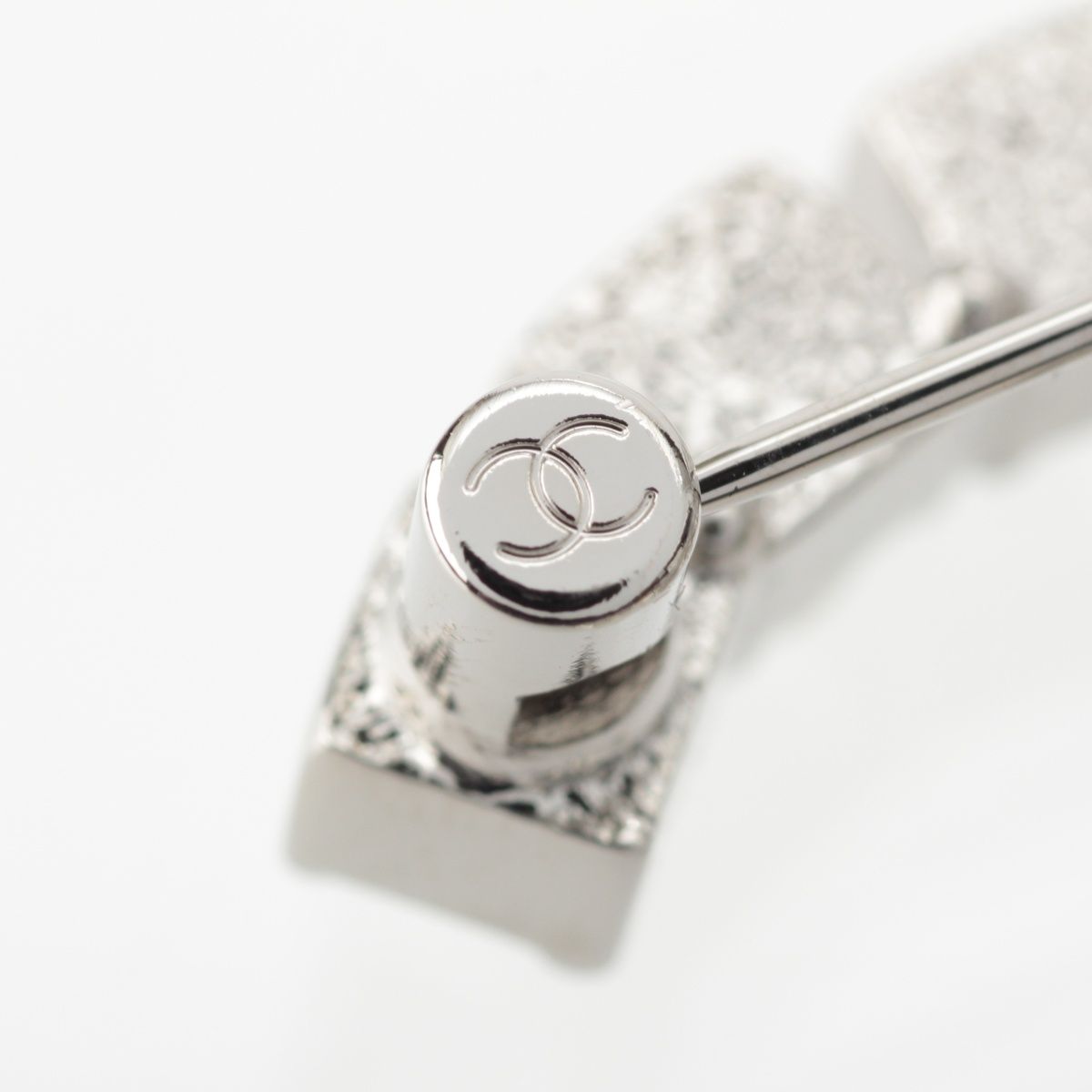 シャネル 25SS ココマーク ラインストーン ブローチ ABF726 シルバー  