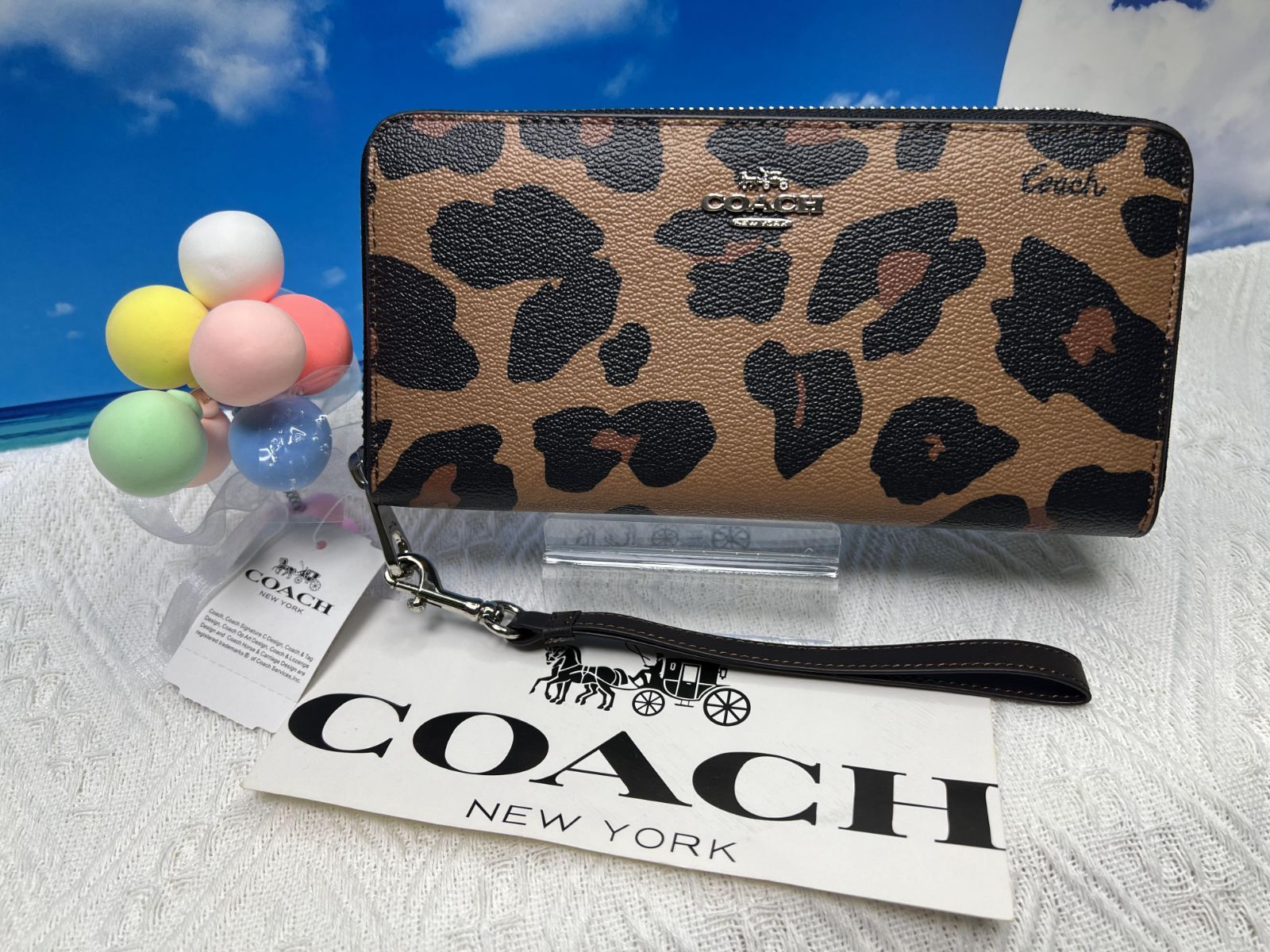 コーチ COACH 長財布 財布 アコーディオン ジップ レオパード シグネチャー プレゼント 父の日母の日贈り物 ギフトプレゼント 父の日母の日長財布 レディース ファッション  ブランド 新品未使用 B017 CC865  D19RQD