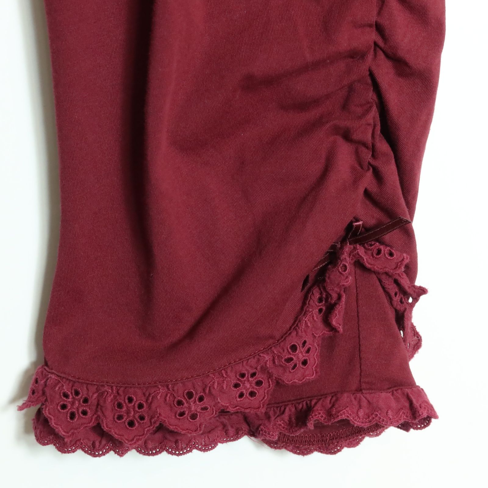 新品未使用　タグ付き　ピンクハウス 裾ピコフリルレギンス　グレー 新品未使用 タグ付き ピンクハウス 裾ピコフリルレギンス グレー 裾