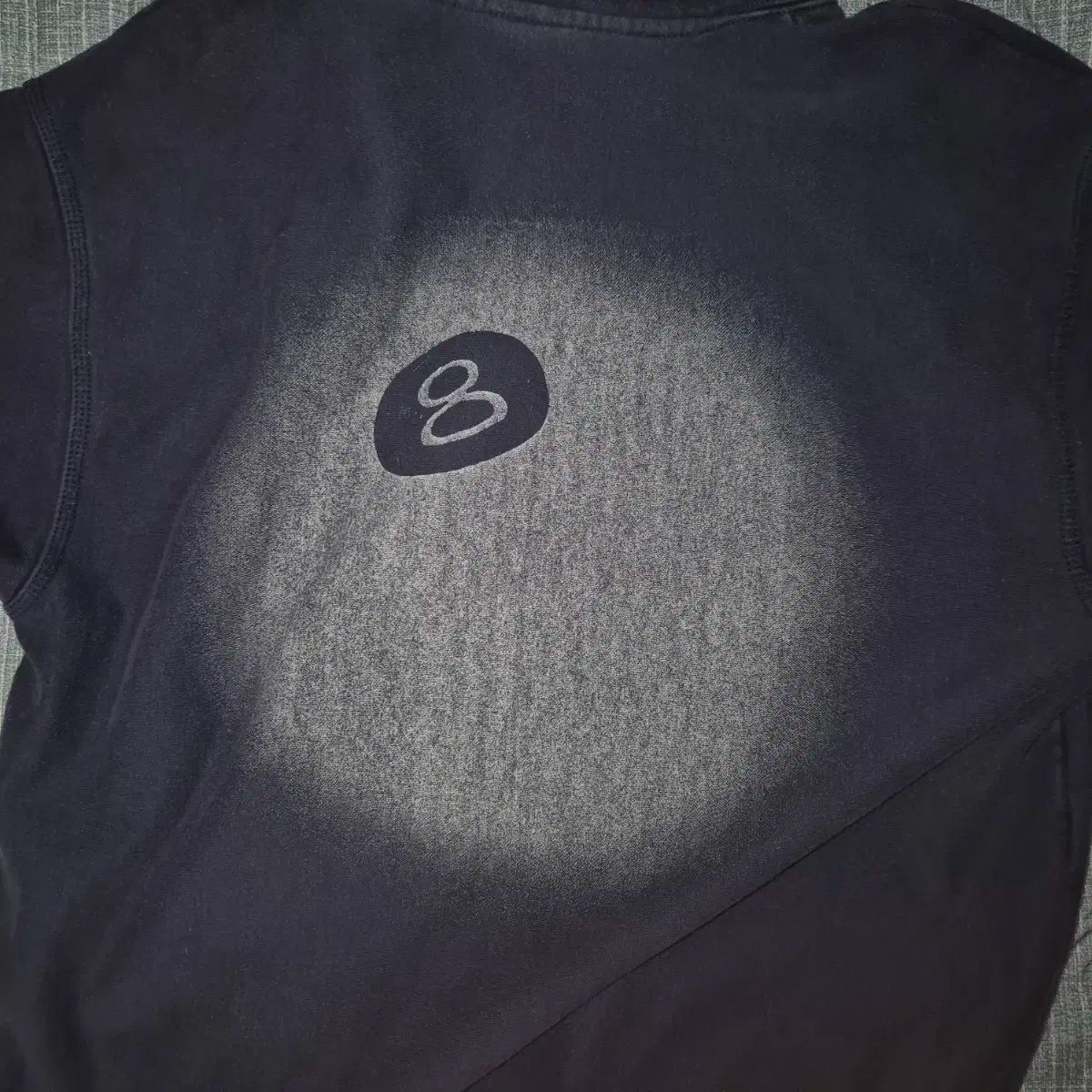 L STUSSY ステューシー 8 ボール フェード フード ネイビー