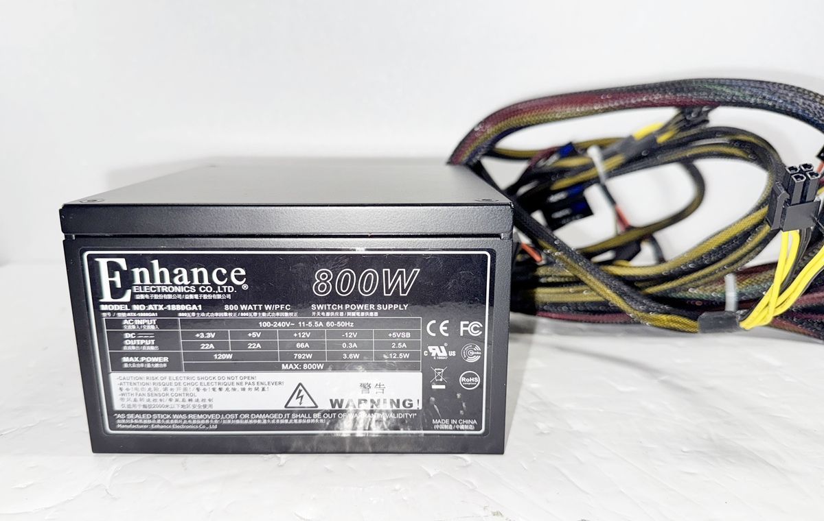 800W PC電源 Titanium認証 Enhance ATX-1880GA1 800W PC電源 Titanium認証 Enhance ATX-1880GA1 Enhance ATX-1880GA1