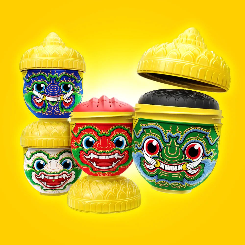 タイの4大ヤック勢揃い特別瓶の オーガニックアロマ ハーブ、ヤードム