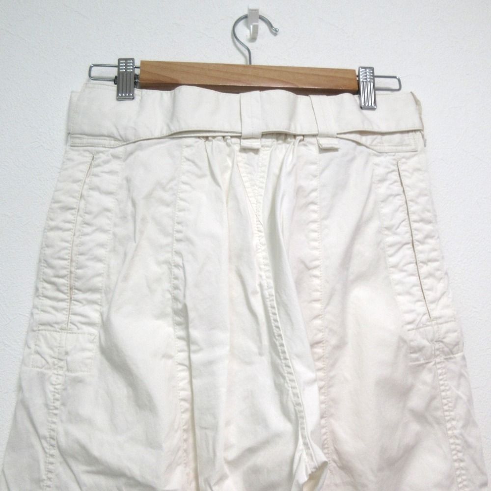 美品 Drawer ドゥロワー ギャバジンベルトパンツ 美品 24SS DRAWER ドゥロワー コットンシルク ギャバジンベルト
