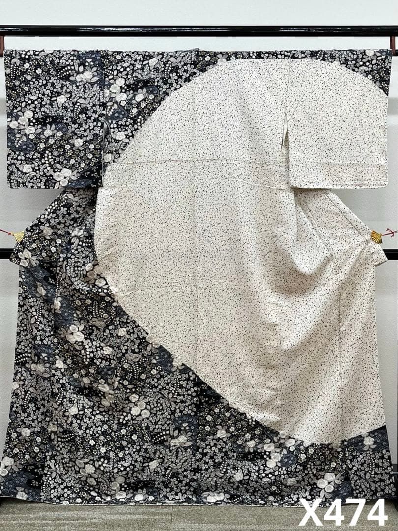 訪問着 辻ヶ花調 絞り加工 金彩 萩 正絹 躾糸付き - メルカリ