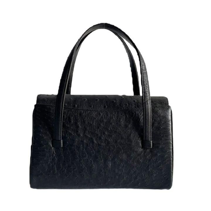 未使用タグ付き ジョンアントニオ JRA オーストリッチ レザー ハンドバッグ