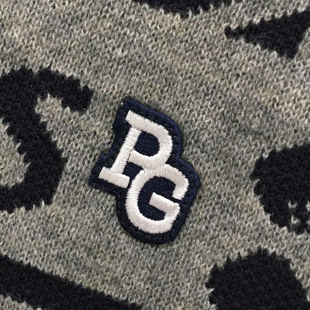 特別豪華 パーリーゲイツ セーター グレー×黒 総柄 ニット メンズ 5 L ゴルフウェア PEARLY GATES 価値がある