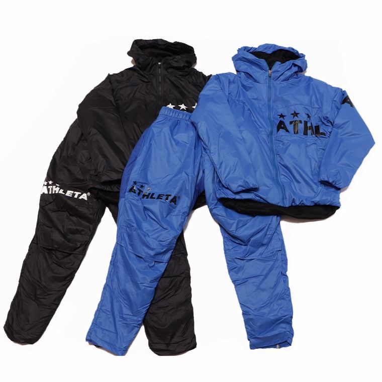 ATHLETA アスレタ 04177J 04179J ジュニア ボーイズ アクティブホロウジャケット パンツ 中綿ウォーマー 上下セット