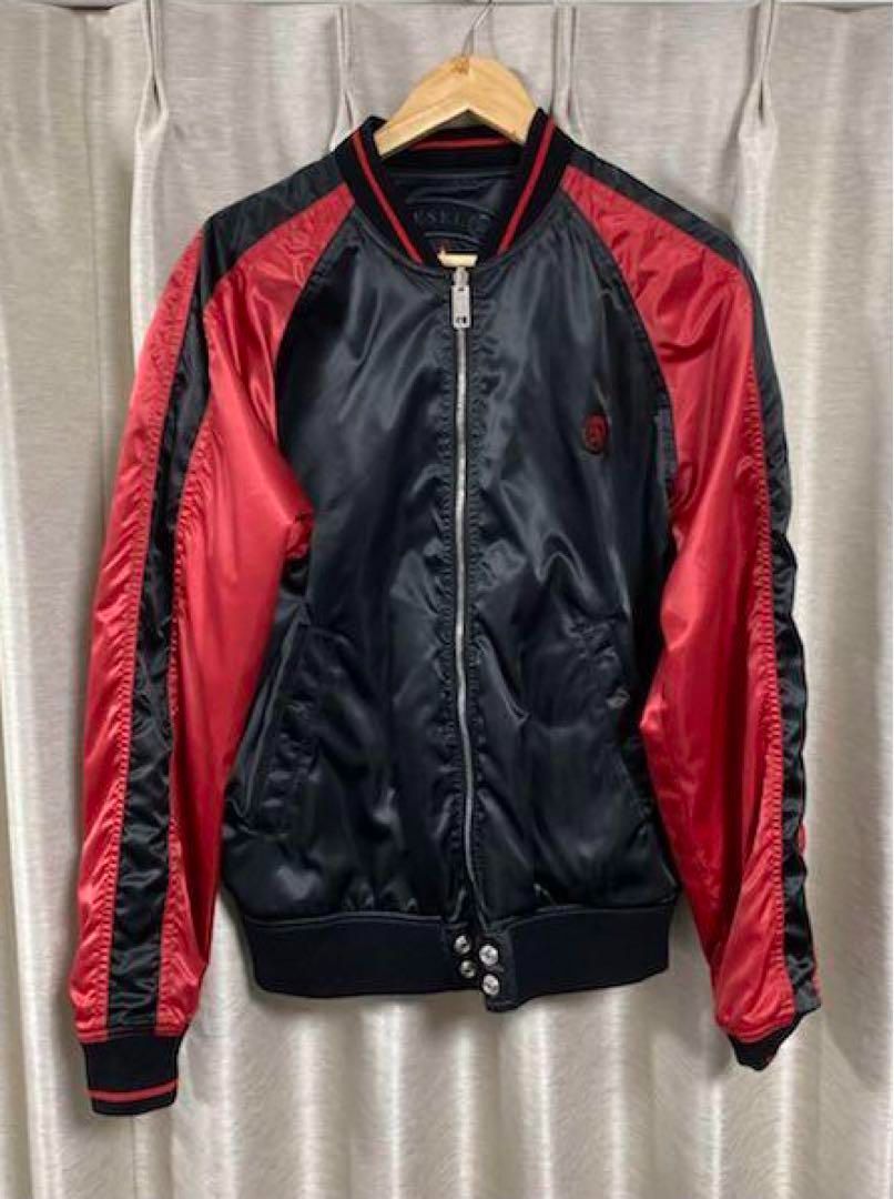 ディーゼル DIESEL スカジャン L ac Milan ボンバージャケット
