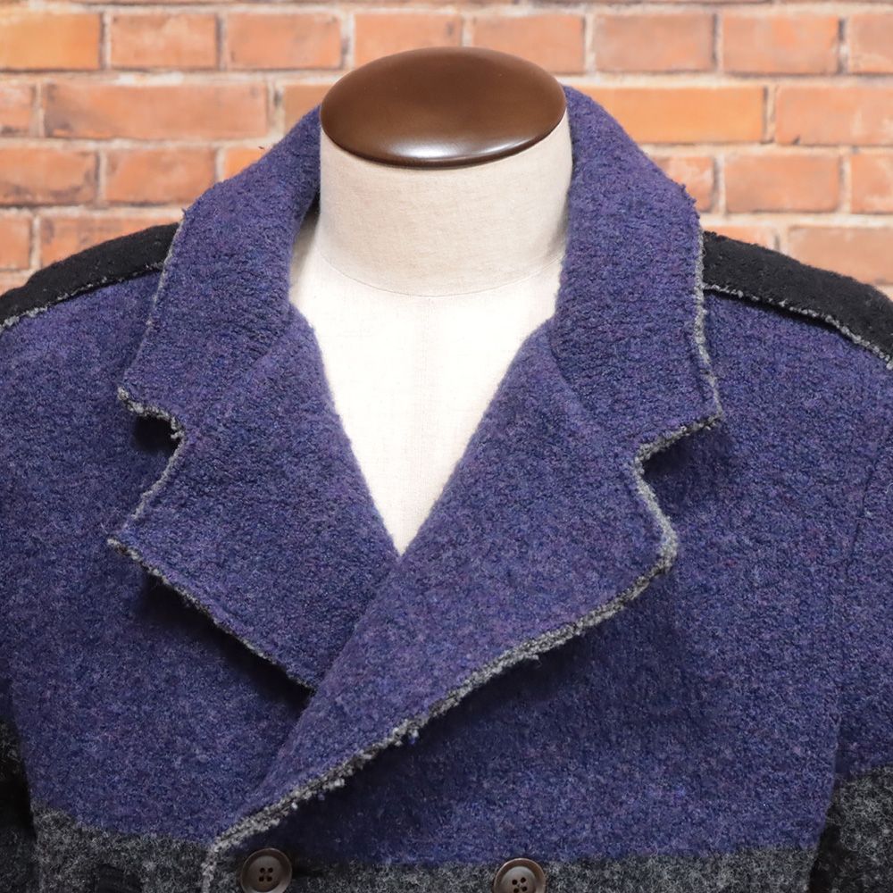 秋冬/MITSUKE KNIT/4(XL)サイズ/ニットコート 日本製 配色切替
