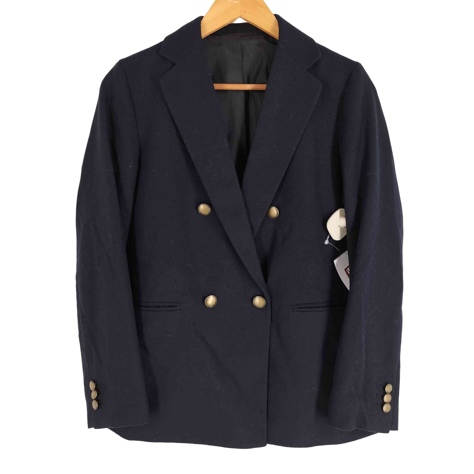 ユニクロ UNIQLO ダブルジャケット 紺ブレ 金ボタン ブレザー