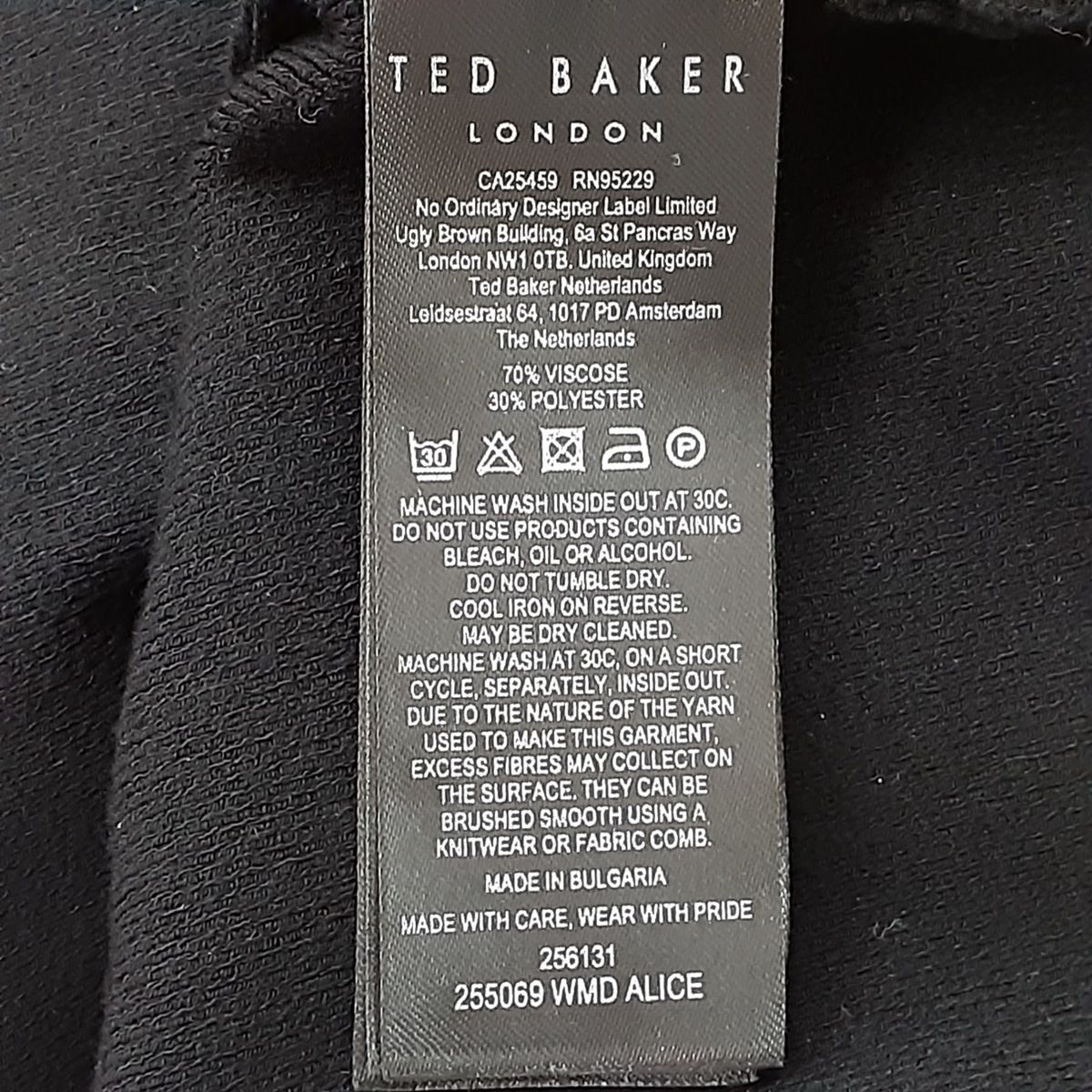 TED BAKER(テッドベイカー) ワンピース サイズ0 XS レディース - 黒 