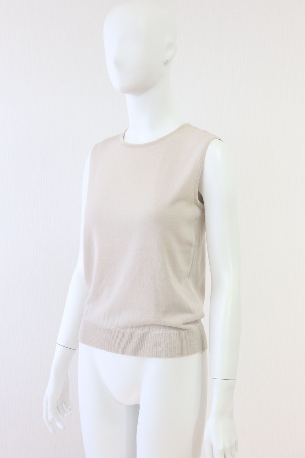 FOXEY カシミヤシルク ブラウン ノースリーブニット FOXEY カシミヤ