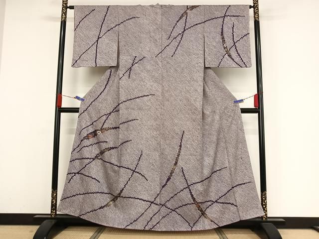 平和屋着物○訪問着 総絞り 芝花文 金彩 正絹 逸品 未使用