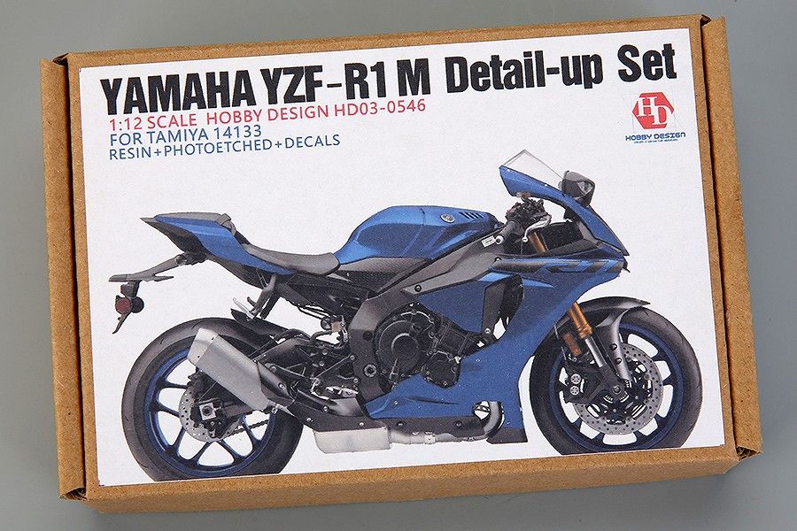 ホビーデザイン HD03-0546 1|12 ヤマハ YZF-R1 M ディティールアップセット タミヤ用 14133 レジン エッチングパーツ デカール メタルロゴ メタルパーツ