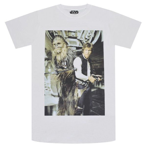 STAR WARS スターウォーズ Chewbacca u0026 Han Stare Tシャツ