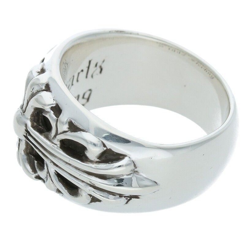 クロムハーツ FLRL CRS/フローラルクロス シルバーリング メンズ 19号