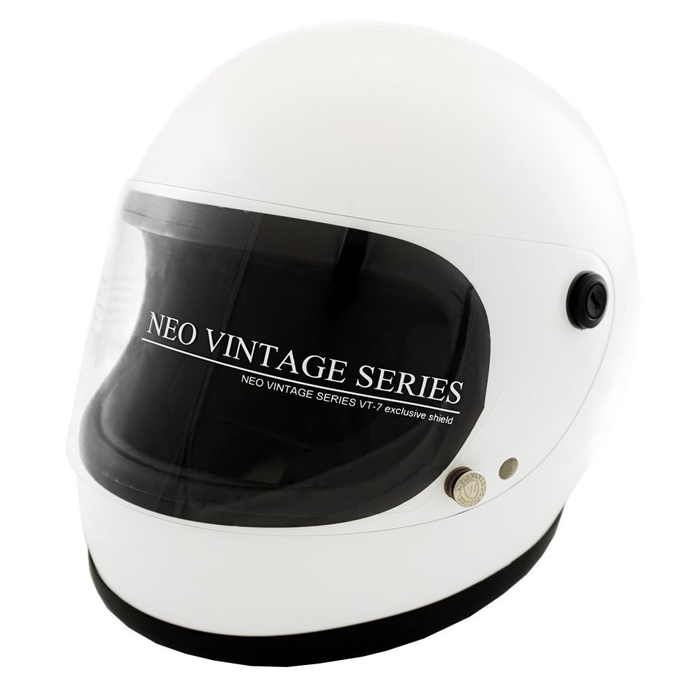 ネオビンテージ社製ヘルメット アイボリー L（59-60cm） Lサイズ 59～60cm未満 ヘルメット バイク フルフェイス 族ヘル