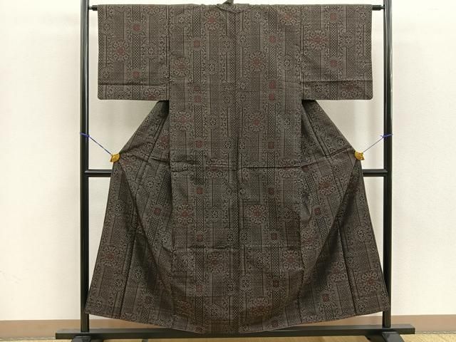 平和屋着物□本場大島紬 亀甲花間道 正絹 逸品 BAAR6855me - メルカリ