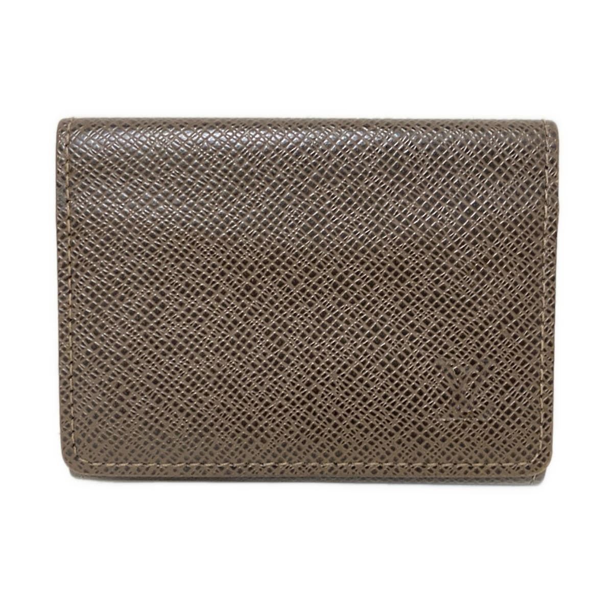 LOUIS VUITTON ルイヴィトン 名刺入れ タイガ アンヴェロップカルトドゥヴィジット M30928 グリズリ レザー